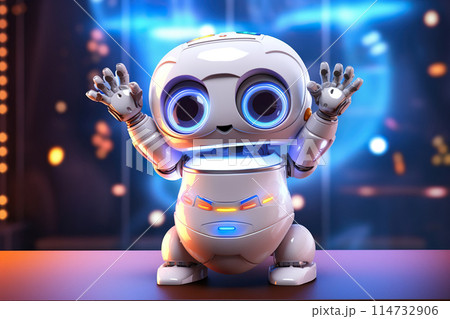 Generative ai on theme of beautiful futuristic toy robot, autonomous programmable new technique 114732906