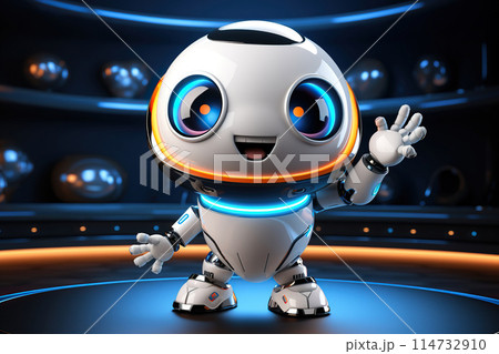 Generative ai on theme of beautiful futuristic toy robot, autonomous programmable new technique 114732910