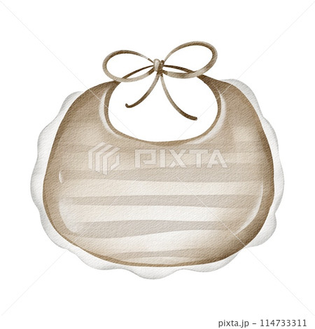 Baby clothes isolated on white background. Hand drawn watercolor illustration. Newborn baby things on a white background. Suitable for cards, invitations and announcements. Baby clothes isolated on white background. Hand drawn watercolor illustration. Newborn baby things on a white background. Suitable for cards, invitations and announcements. 114733311