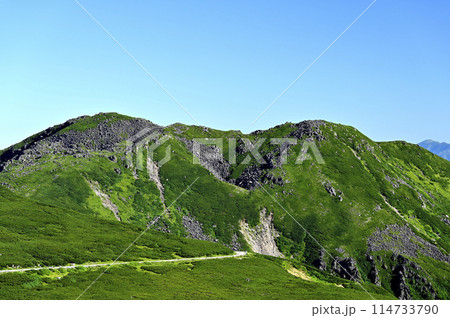 朝の乗鞍大黒岳からの風景（撮影地：乗鞍、大黒岳） 114733790