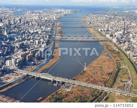 飛行機からの風景 114733852