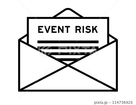 Envelope and letter sign with word event risk as the headline Envelope and letter sign with word event risk as the headline 114736928