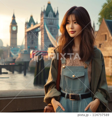 ロンドンの夕暮れ：タワーブリッジと共に歩く 114737589