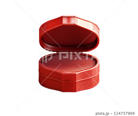 Open empty jewelry box mockup. Template for bijouterie sale advertisement. AI Generative 114737909
