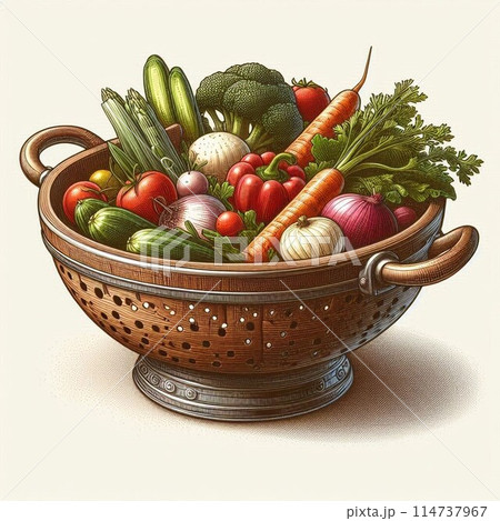 食欲をそそる、所狭しと詰まった野菜たち 114737967