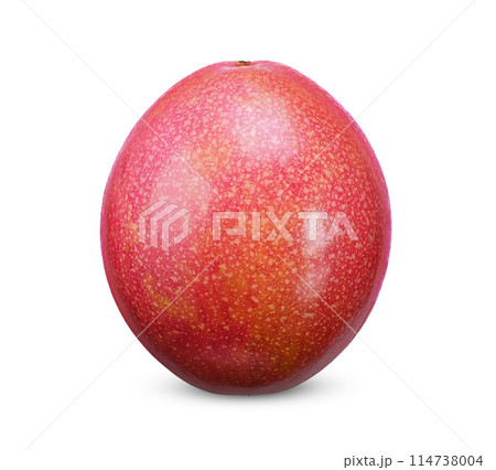 Red passion fruit isolated on white background Red passion fruit isolated on white background 114738004