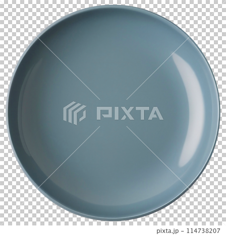 Top view of empty plate isolated on background. Dish cut out. Top view of empty plate isolated on background. Dish cut out. 114738207