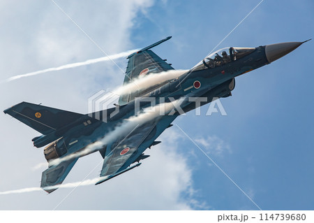 大空を飛ぶ戦闘機 114739680