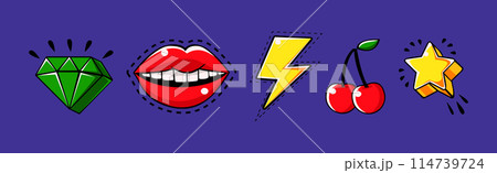 Bright Comic Style Object and Item Vector Set Bright Comic Style Object and Item Vector Set 114739724