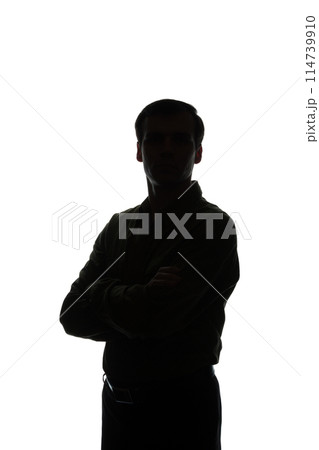 Portrait of a young man, front view 114739910