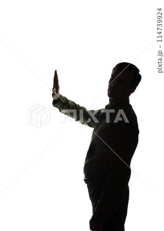 Portrait of a young man, side view Portrait of a young man, side view 114739924