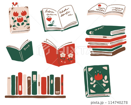 本の手描きイラスト素材 114740278