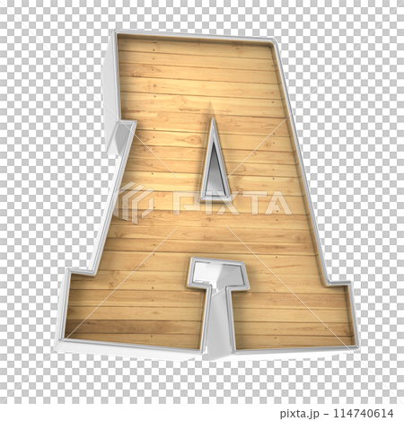 Font Wood 3D Render 114740614