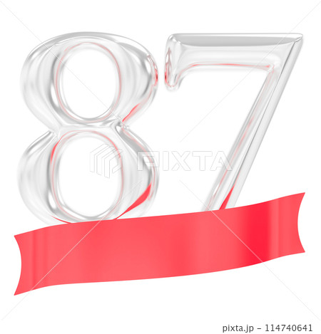 Happy Anniversary Number Rend With Silver 3D Render Happy Anniversary Number Rend With Silver 3D Render 114740641