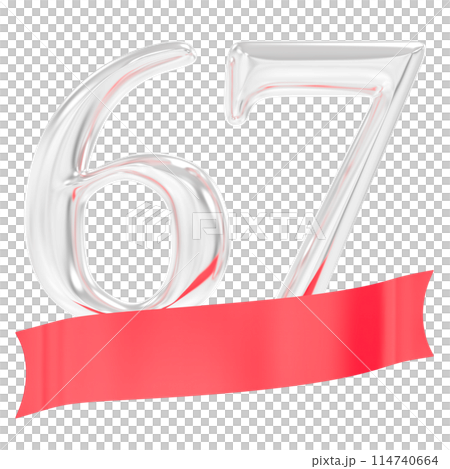 Happy Anniversary Number Rend With Silver 3D Render Happy Anniversary Number Rend With Silver 3D Render 114740664