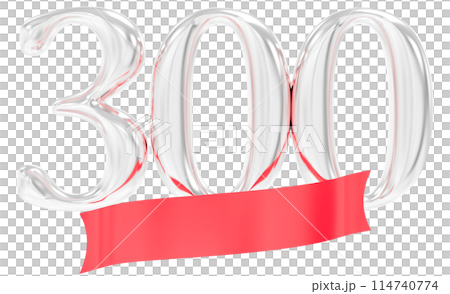 Happy Anniversary Number 3D Render 114740774
