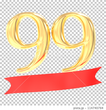 Happy Anniversary Number 3D Render 114740784