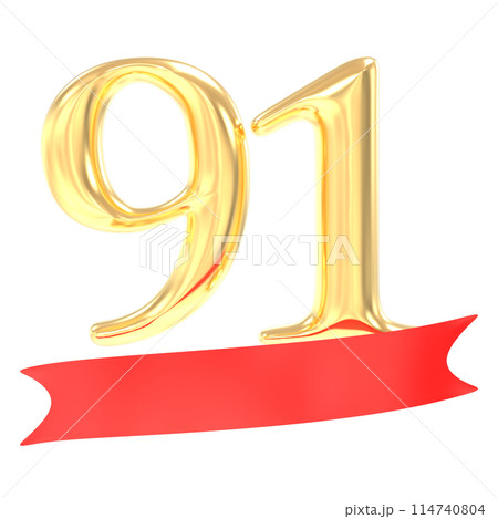 Happy Anniversary Number 3D Render Happy Anniversary Number 3D Render 114740804