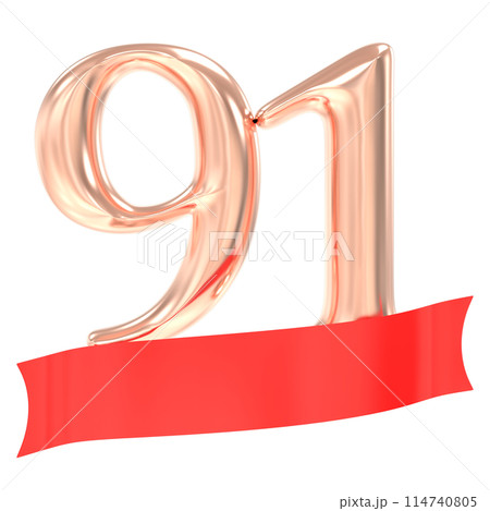 Happy Anniversary Number 3D Render Happy Anniversary Number 3D Render 114740805