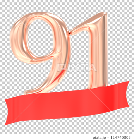 Happy Anniversary Number 3D Render Happy Anniversary Number 3D Render 114740805