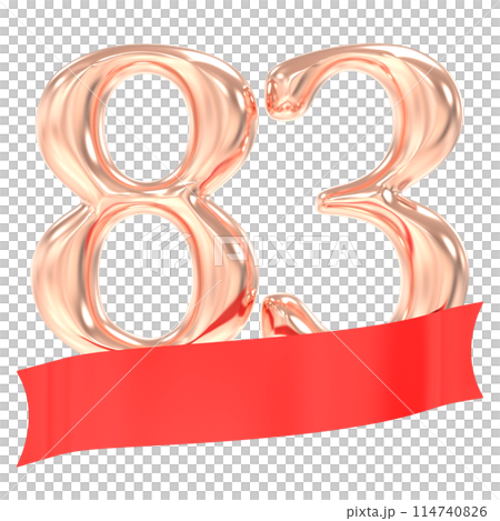Happy Anniversary Number 3D Render 114740826
