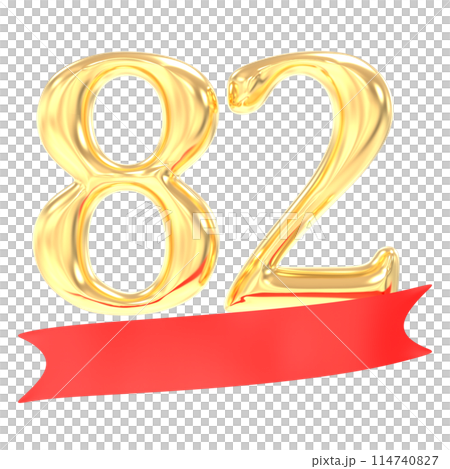 Happy Anniversary Number 3D Render 114740827