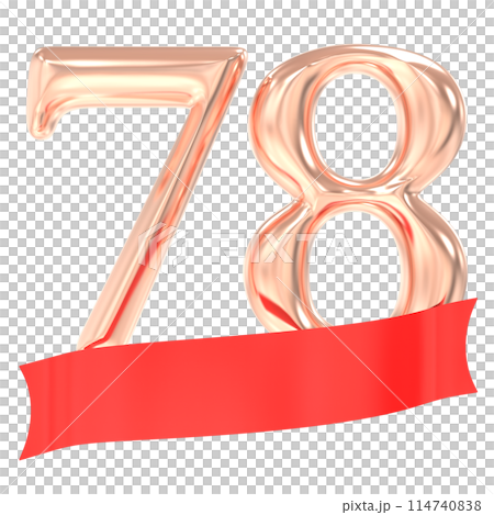 Happy Anniversary Number 3D Render 114740838