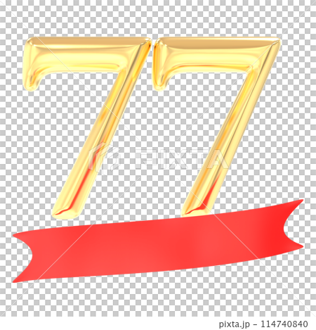 Happy Anniversary Number 3D Render 114740840