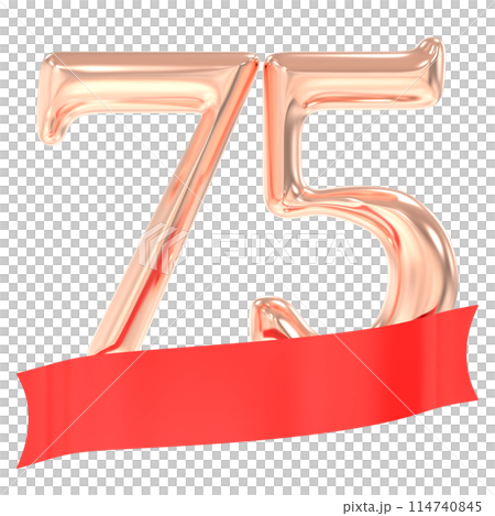 Happy Anniversary Number 3D Render 114740845