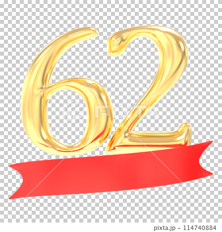 Happy Anniversary Number 3D Render 114740884