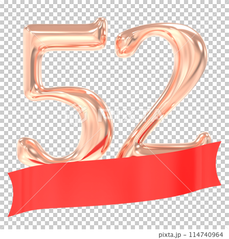 Happy Anniversary Number 3D Render 114740964