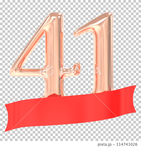 Happy Anniversary Number 3D Render 114741026