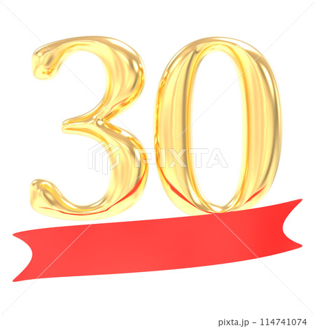 Happy Anniversary Number 3D Render Happy Anniversary Number 3D Render 114741074