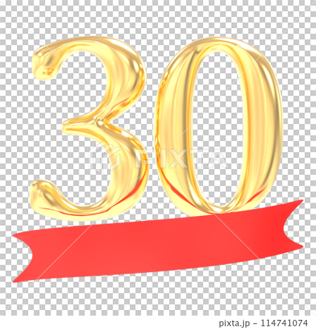 Happy Anniversary Number 3D Render Happy Anniversary Number 3D Render 114741074