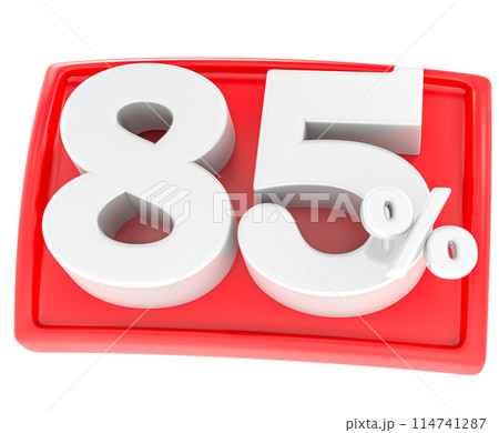 Discount Number 3D Red Discount Number 3D Red 114741287