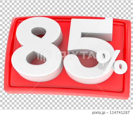 Discount Number 3D Red Discount Number 3D Red 114741287