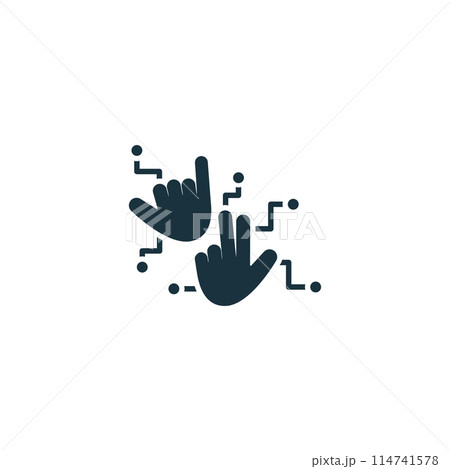Digital Body Language icon. Monochrome simple User Behavior icon for templates, web design and infographics Digital Body Language icon. Monochrome simple User Behavior icon for templates, web design and infographics 114741578