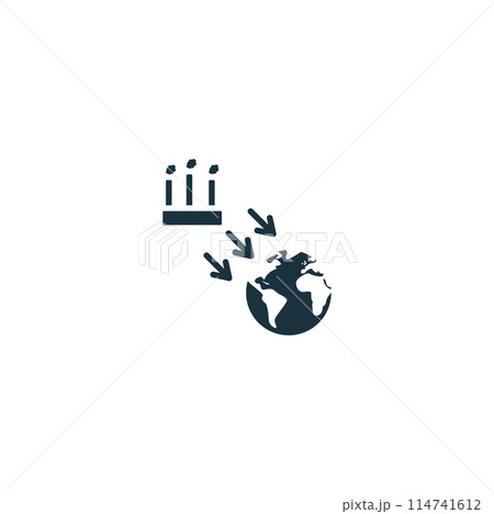 Environmental Impact icon. Monochrome simple Social Responsibility icon for templates, web design and infographics Environmental Impact icon. Monochrome simple Social Responsibility icon for templates, web design and infographics 114741612