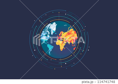 Vector design of digital global businessのイラスト素材 [114741748] - PIXTA