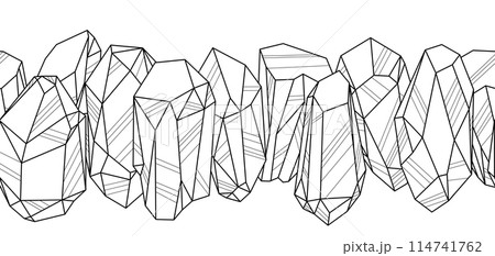 Pattern with crystals or minerals. Jewelry precious or semiprecious gem stones. Pattern with crystals or minerals. Jewelry precious or semiprecious gem stones. 114741762