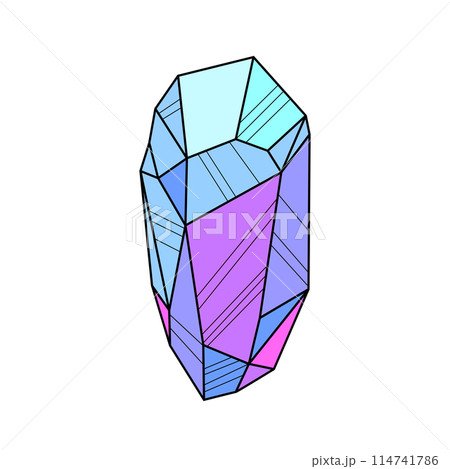 Illustration of crystal or mineral. Jewelry precious or semiprecious gem stone. Illustration of crystal or mineral. Jewelry precious or semiprecious gem stone. 114741786