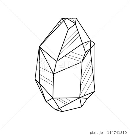 Illustration of crystal or mineral. Jewelry precious or semiprecious gem stone. Illustration of crystal or mineral. Jewelry precious or semiprecious gem stone. 114741810