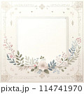 柔らかい水彩の背景と飾り枠 114741970