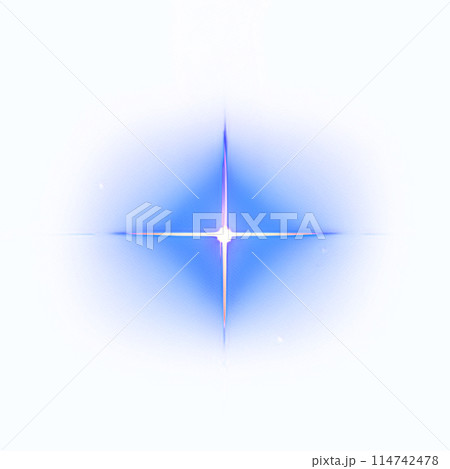 光　煌めき　キラキラパーティクル　青 114742478