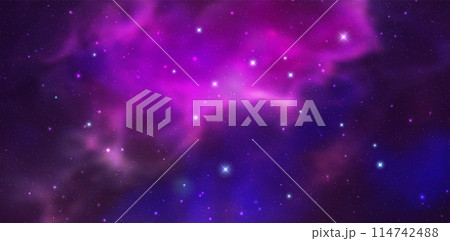 Space vector background with realistic nebula and shining stars 114742488
