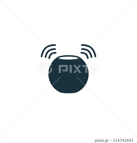 Homepod icon. Monochrome simple Virtual Assistant icon for templates, web design and infographics Homepod icon. Monochrome simple Virtual Assistant icon for templates, web design and infographics 114742691