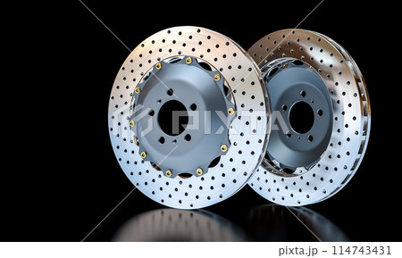 High-performance drilled car brake discs High-performance drilled car brake discs 114743431