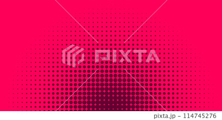red halftone dots texture background. Vector illustration 114745276