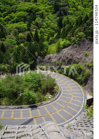 新緑の鈴鹿スカイライン【ヘアピンカーブ】 114746504