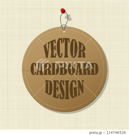 Vector cardboard label 114746526
